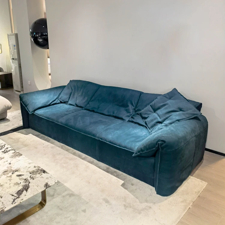 Luxury Customize Nubuck Fabric Sofa Set Grand Fabric Sofa Apartment Sectional Couch Simple Modern Style Corner Sofa