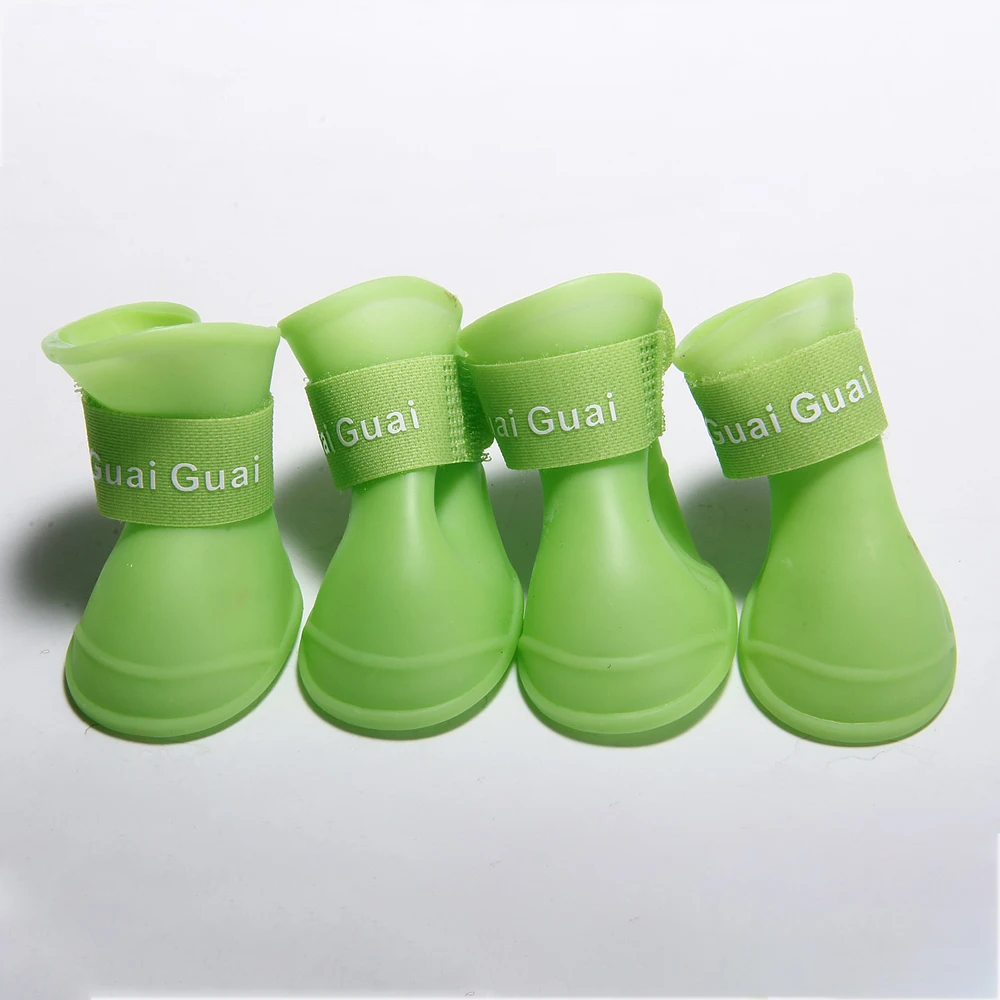 4 Pcs Dog Waterproof Shoes Dog Rain Boots Non-Slip Anti Skid Pet Shoes for small Medium Dogs
