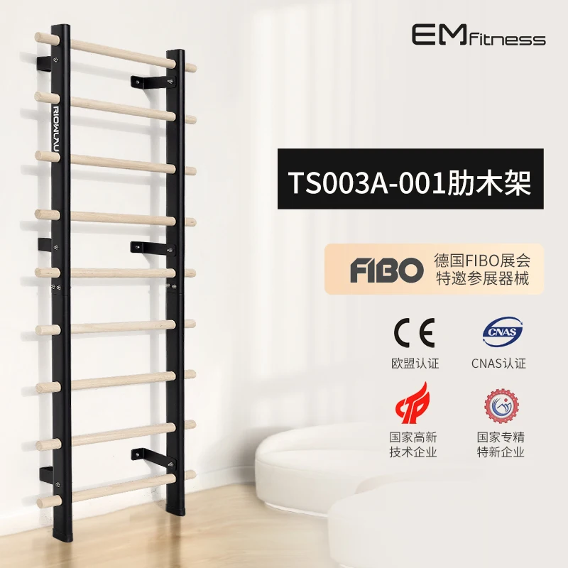 Premium Wooden Wall Bars for Home Gym Fitness Training with a full Set of Accessories