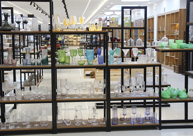 Wholesale Handmade Blown Glass Cup Wedding Party champagne Flute Stemware Wine Goblet with Gold Rim for Gift