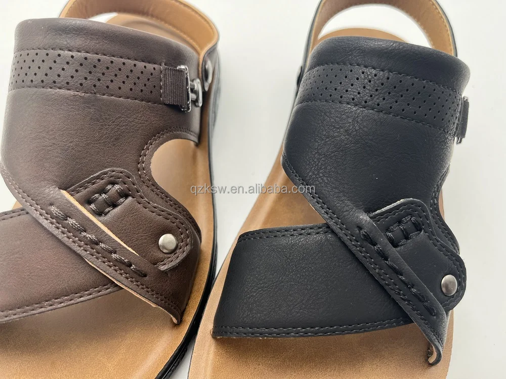 Hot sales New design Anti slip PU outsole Mens flat sandals slipper shoes