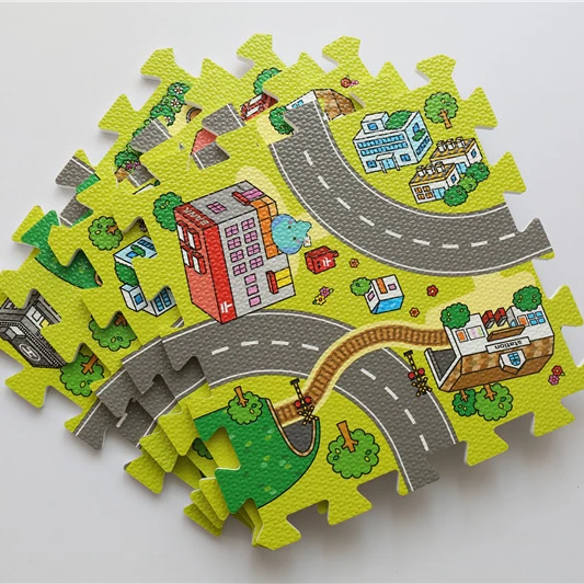 Детский коврик, игровой коврик city life