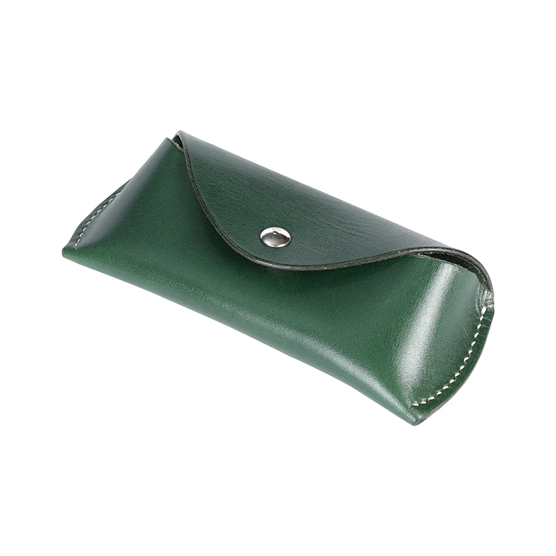 wholesale custom durable soft horizontal slim pouch portable eyeglasses leather sunglasses case
