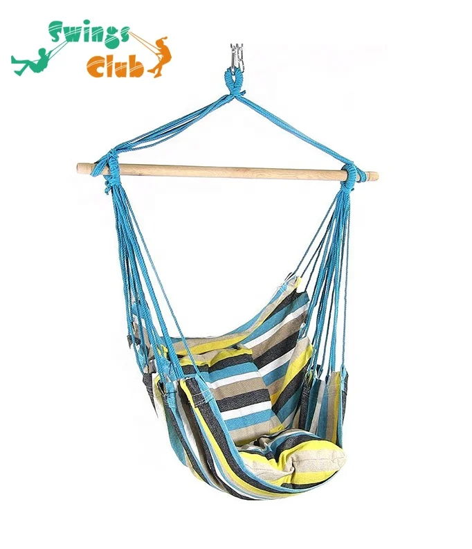 Colorful Portable Outdoor Cotton Hammock Hanging Baby Swing Hammock Chair