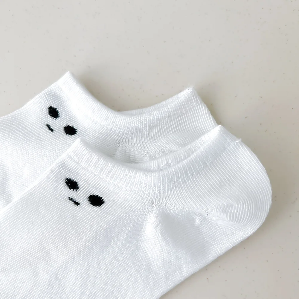 Wholesale White Minimalist Socks Unisex Spring Summer Short Sleeves Socks Funny Sweat Absorbing Thin Sports Low Top Sock