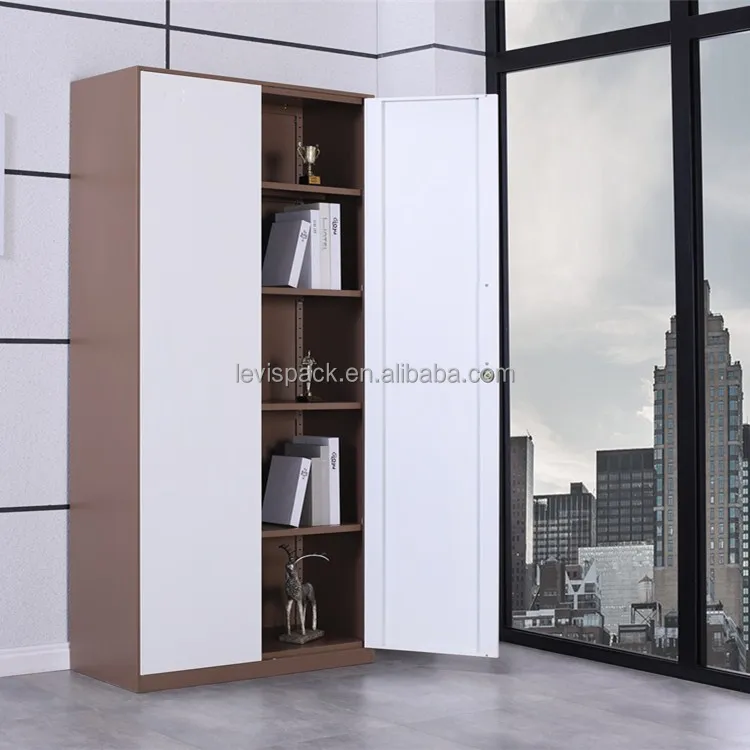 Economical office furniture cabinet manufacturers folding metal 2 door cupboard steel storage file cabinet