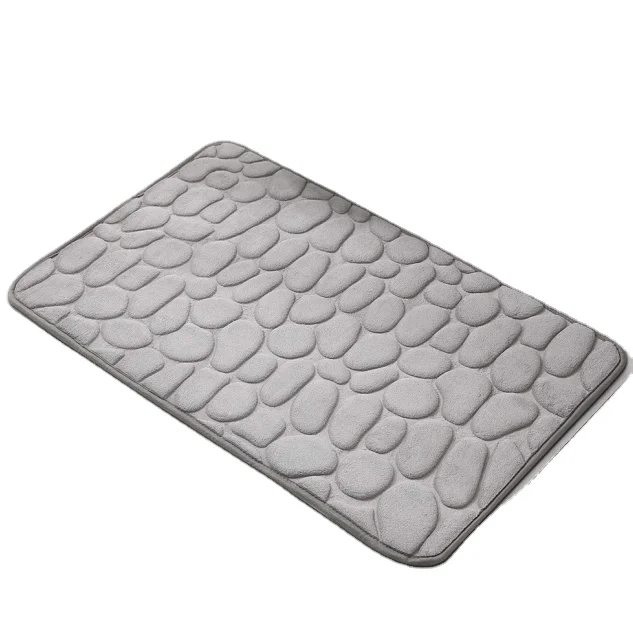 Bath Mat Memory Foam Bath Mat Cobblestone Bathroom Rugs Bath Rug Sets Toilet Floor Anti-slip Bathroom Mat
