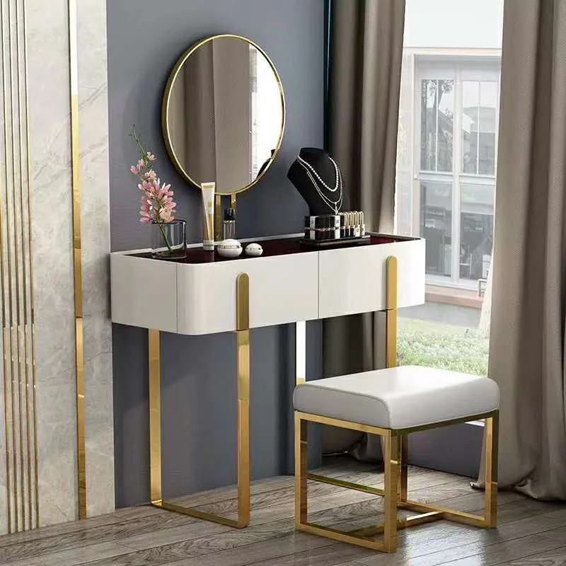 Роскошный роскошный дворец принцесса дессер и стул, туалетный столик и стул, Европейский комплект мебели для спальни, комод