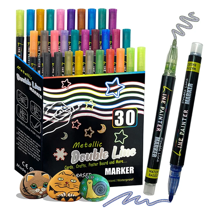 factory custom high quality indelible ink sublimation marker 30 colors non toxic 3.5 mm bullet tip permanent ceramic marker pen