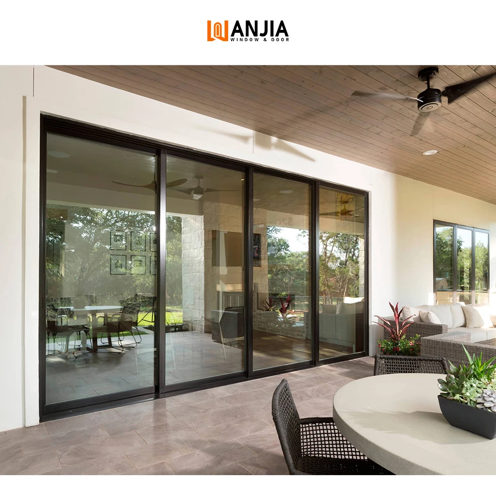 Luxury Villa Smart Electric Sliding Door Heavy Duty Thermal Break Lift Sliding Glass Door Automatic Aluminum Door