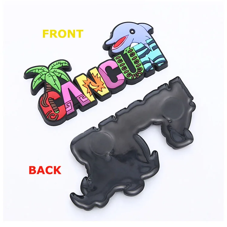 Персонализированные логотипы на заказ 3d буквы аниме резиновые ПВХ сувениры магниты холодильник магнитные наклейки для производства холодильника