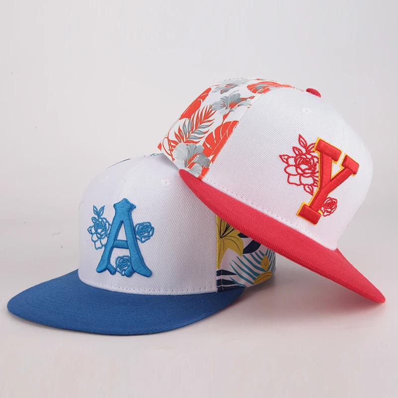 Wholesale custom Hip Hop baseball caps Fitted Cap flat brim plain custom snapback hat