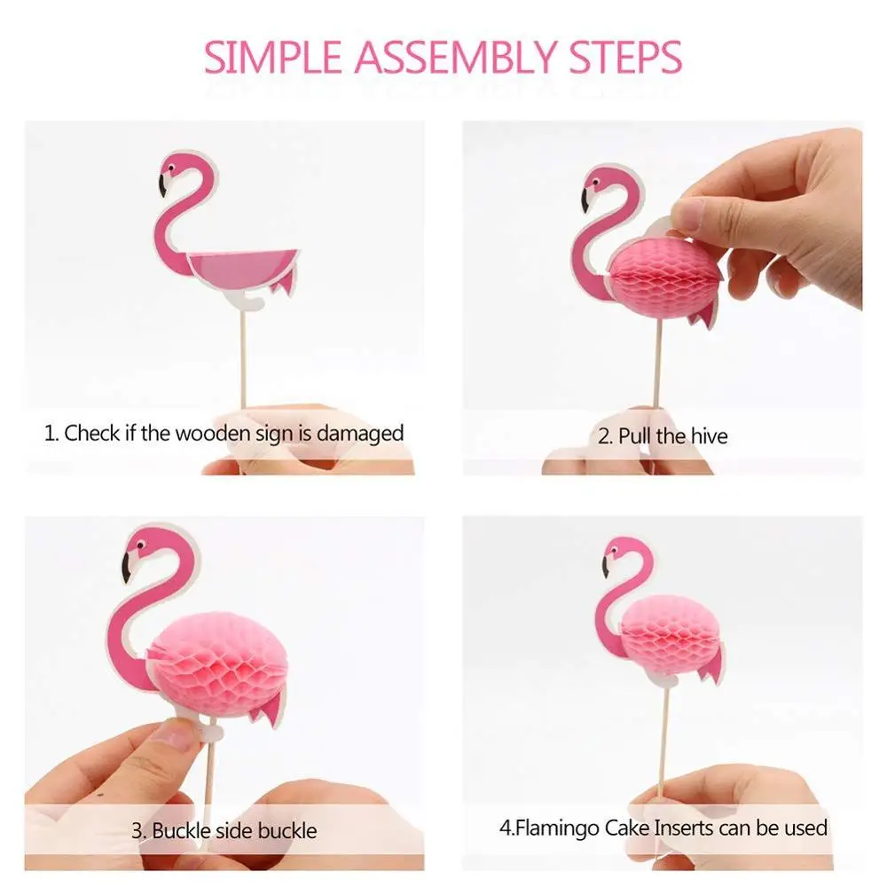 
Flamingo Cocktail Picks Cake Decoration Graduation Party Decorations Cake Topper Picks 