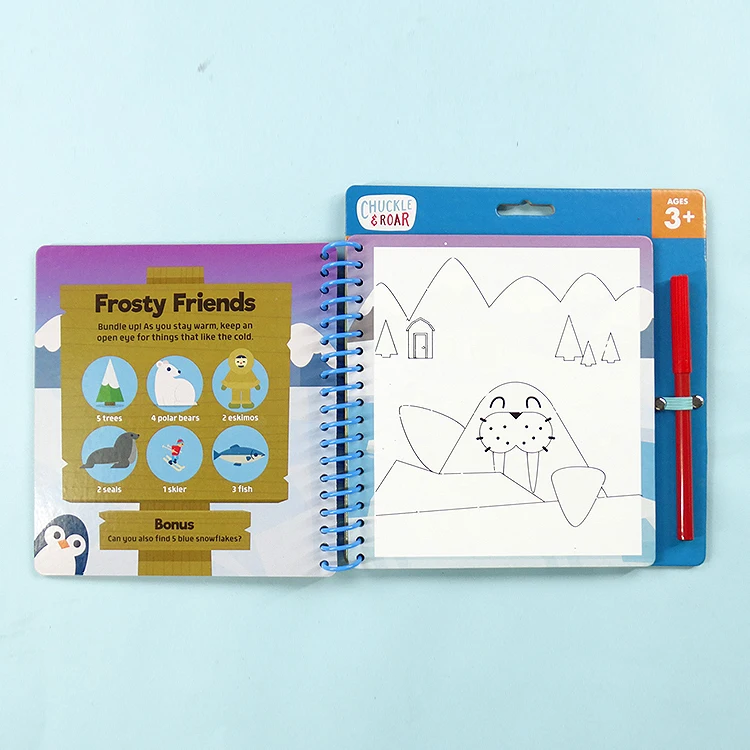 Customized Kids  Learning  Magic  Coloring Doodle  Drawing Book  Animal Friends Water Coloring book