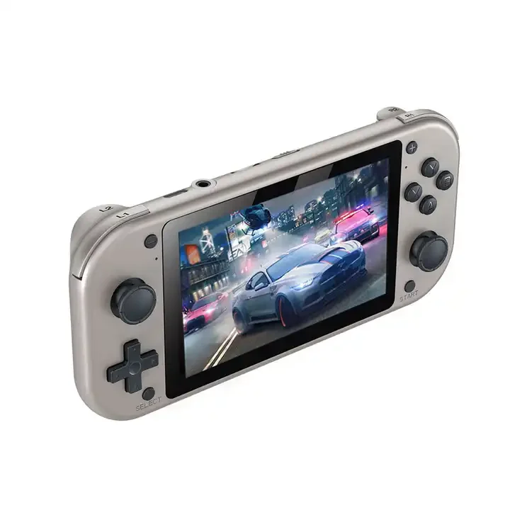 Sliver Gray New M17 Handheld Mini Game Machine 4.3 Inch HD Screen Emuelec Emulator Portable 3D Video Game Player For PSP Games