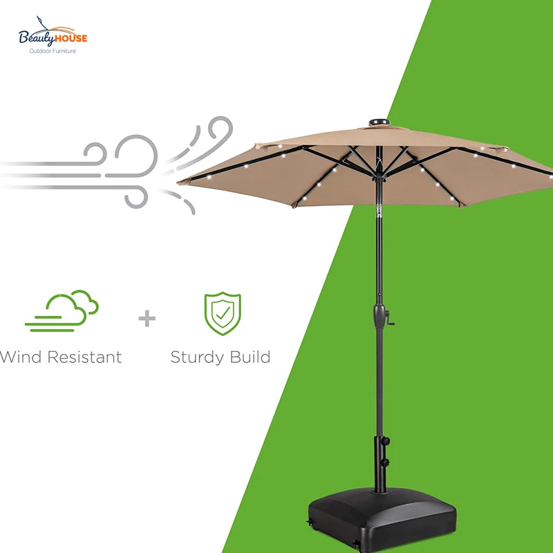 22L Sun Umbrella base with pulley water injection sand plastic courtyard middle column umbrella base