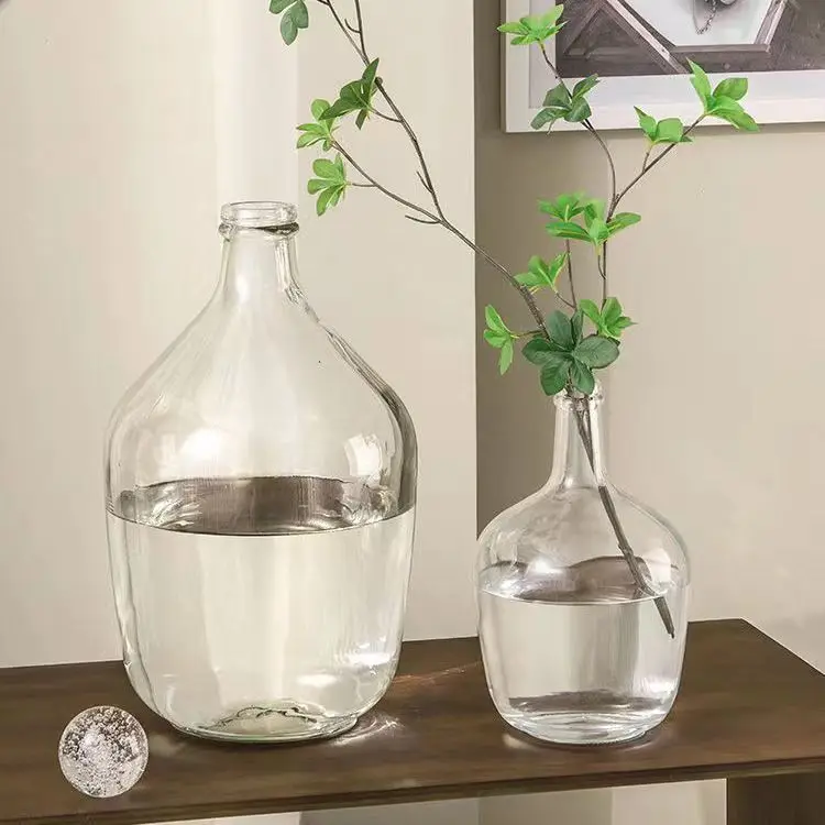 High Quality Customized Transparent Cylinder Glass Vase Elegant Floor Vase for Home Decoration Best Price Wholesale