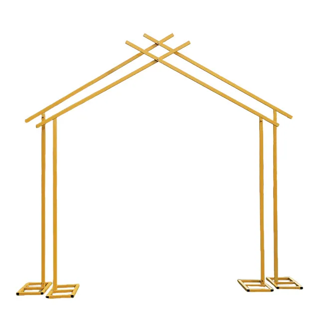 wholesale wrought iron white gold wedding  arches for wedding party stage scene decoration