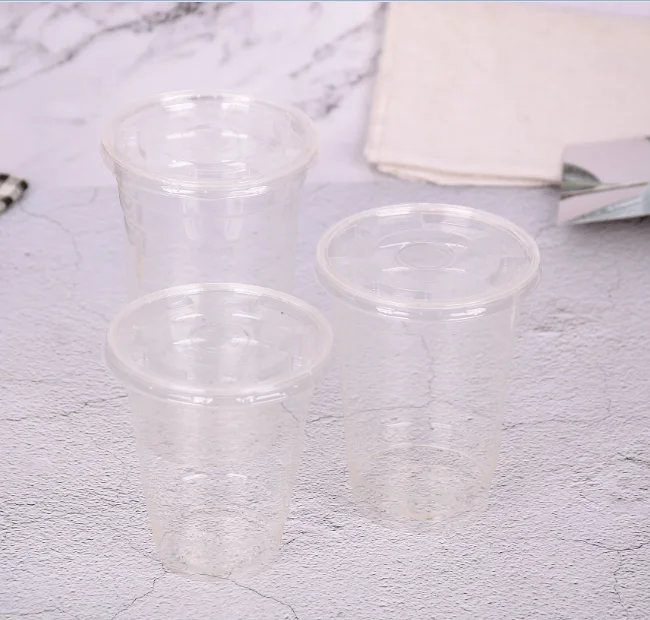 
Biodegradable Corn Starch Made Plastic Cup R20-96 PET for Baverage Packaging Takeaway Cup 