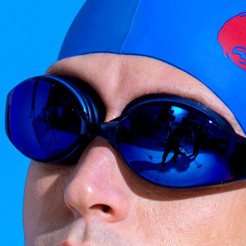 New professional large frame large vision swimming glasses high definition anti-fog waterproof electroplating goggles