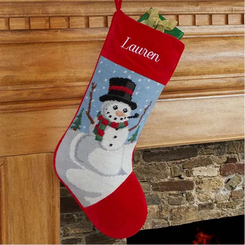 Personalized felt Christmas stocking Custom Christmas Stocking Traditional Christmas Stockings
