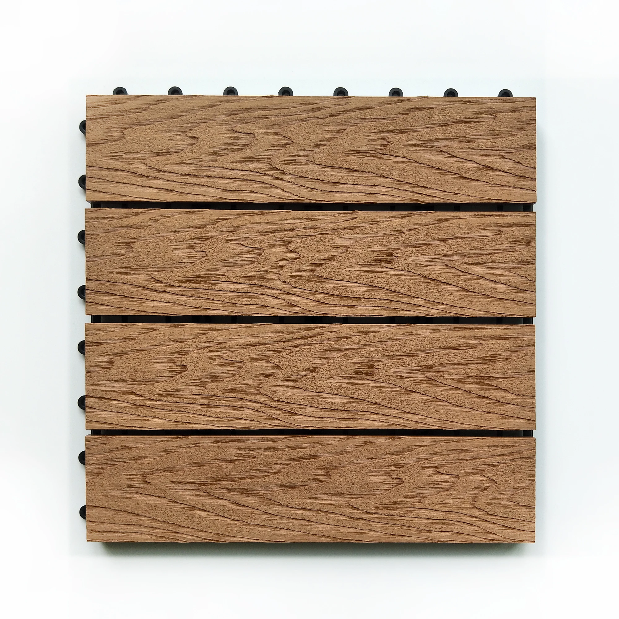 DIY wood plastic composite floor patio garden swimming pool balcony piso walkway roof tiles WPC board interlocking deck tiles