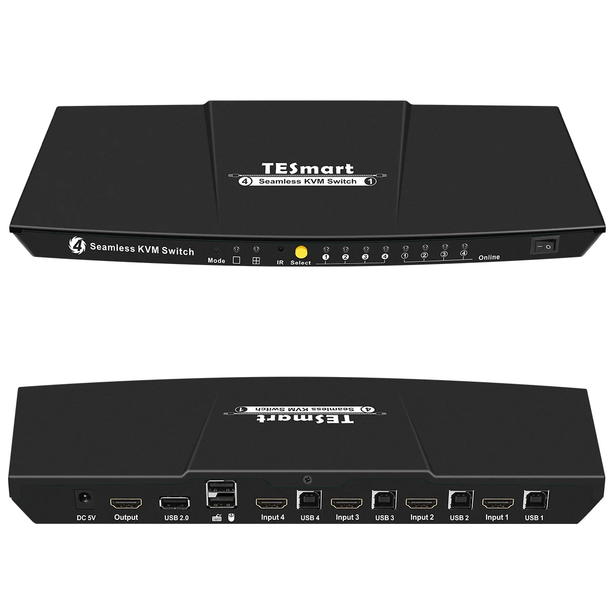 HDMI kvm Switch 4k 4 Port KVM Switch with Multi-view and Seamless Switching