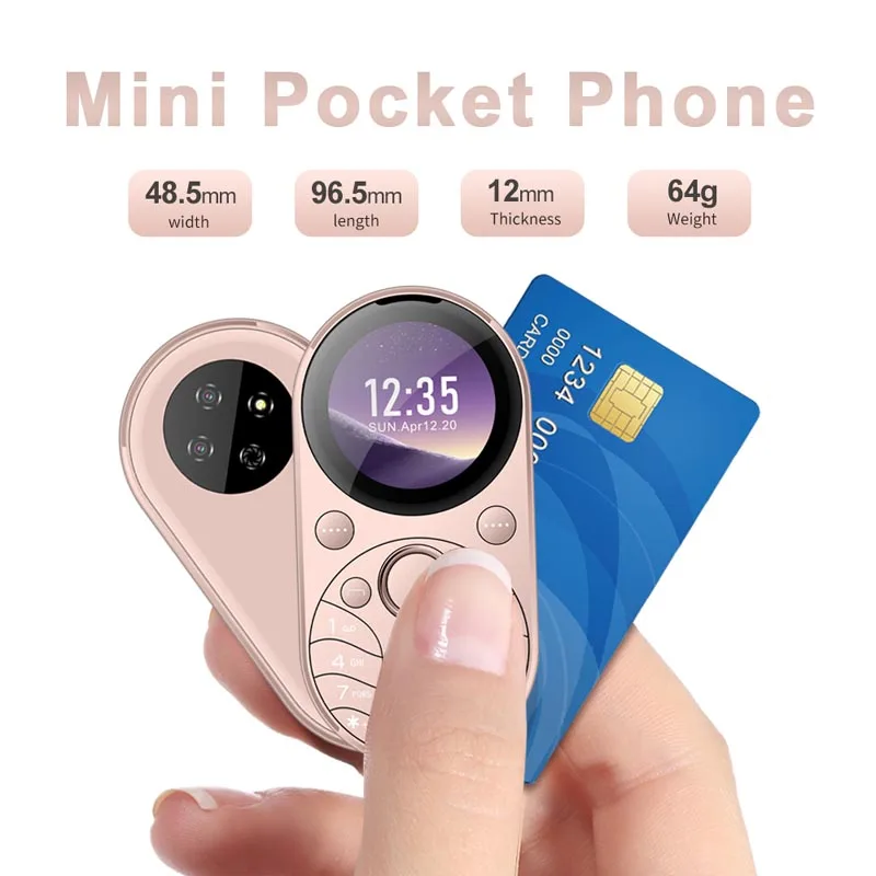 Hot i15 mini Oval Metal Small Mobile Phone Dual SIM GSM 1.39' Screen Speed Dial Magic Voice Blacklist Vibration FM Cellphone