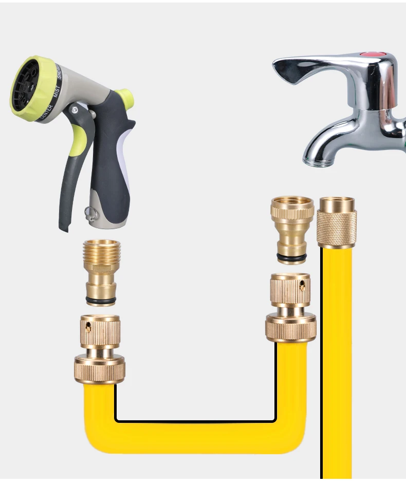 pipe coupling plugs brass copper connector water pipes garden and hose fittings 3/4 inch quick connect connector