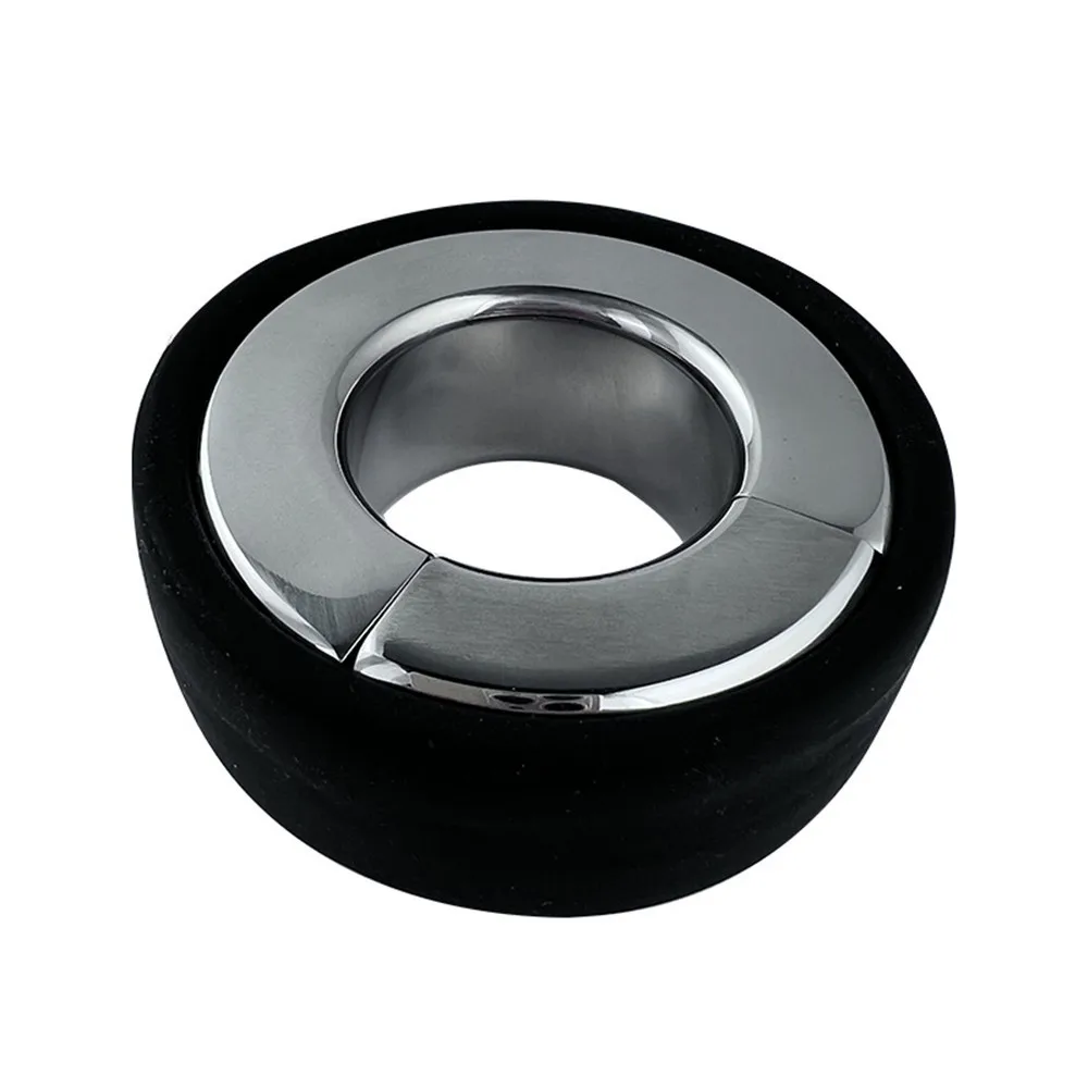 Stainless Steel Penis Weights Hanger Magnet Scrotum Pendant Bondage Stretch Bearing Time Delay Ring Adult Sex Toys