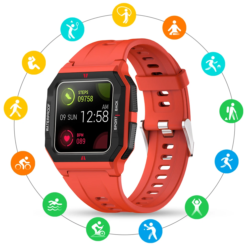 Smart Watch Fitness Tracker with Heart Rate Monitor Smartwatch for Android Phones IP68 Waterproof Cardio Watch for Women Men