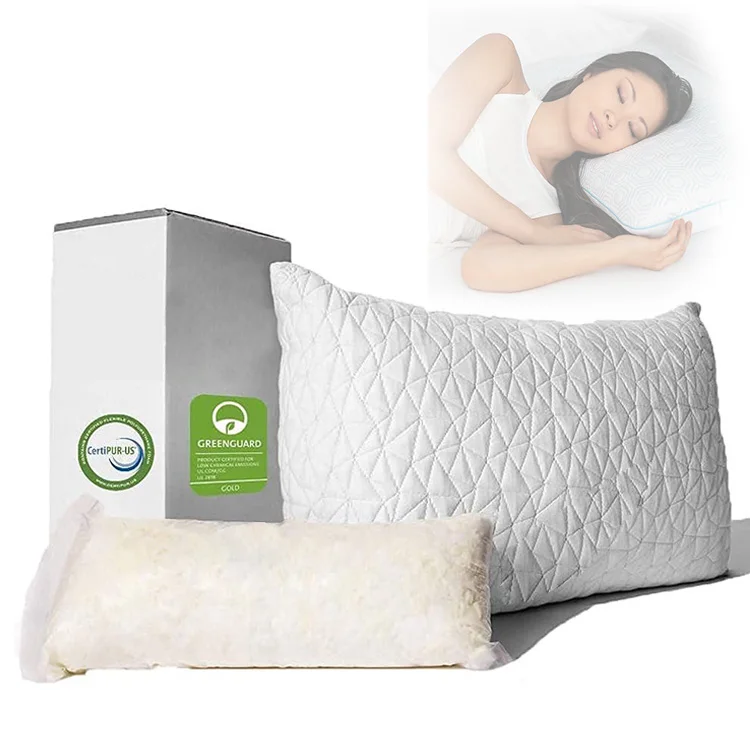 2in1 Neck Orthopedic Healthcare Bamboo Charcoal Cervical Memory Foam Pillow For Hotel