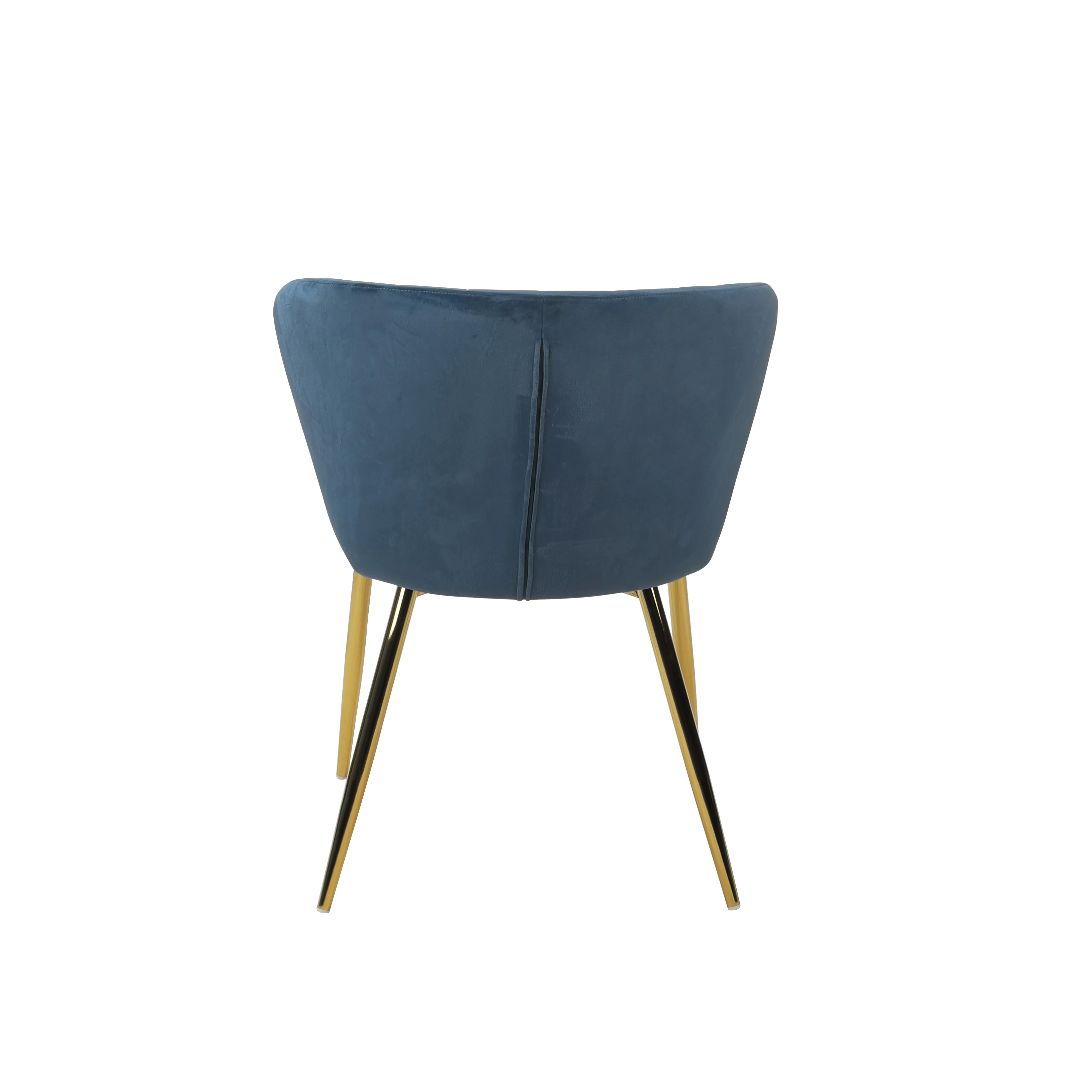 Classic Chair Living Room  Metal Gold Legs Living Room Chair Blue Velvet Dining Chair Coffee Shop
