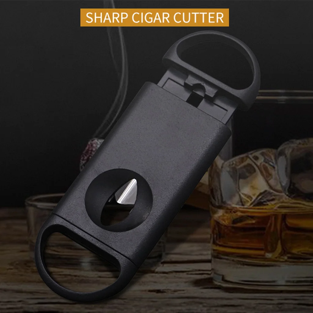 Hot plastic cheap single blade custom logo novelty premium gift metal luxury customized v cut guillotine cigar scissor cutter
