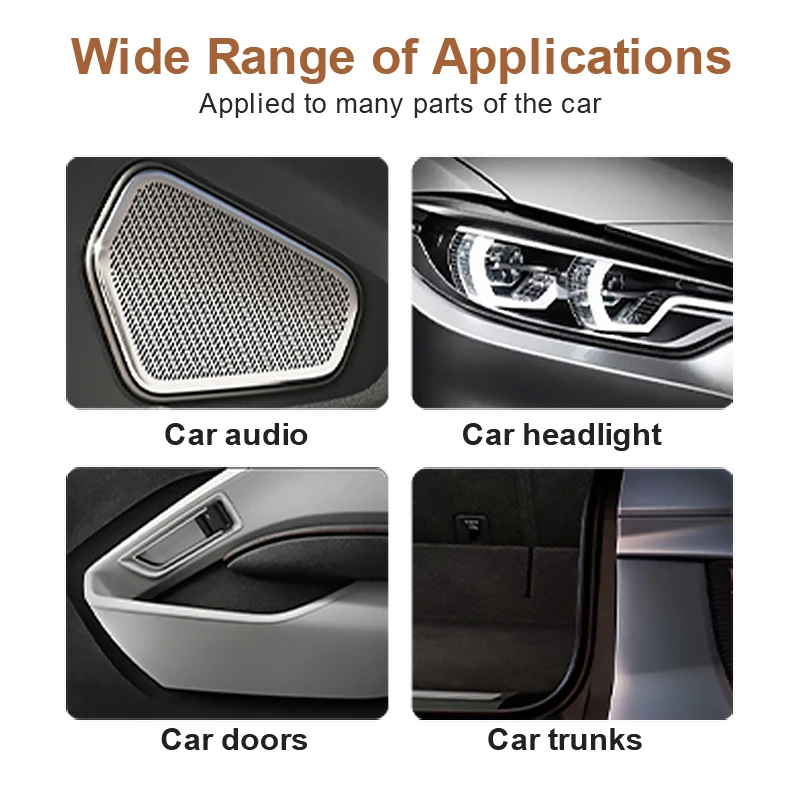 Auto Headlight Headlamp Retrofit Adhesive Sealant 9.5mm *4.5M Car Modifying Black Snake Butyl Synthetic Rubber Glue