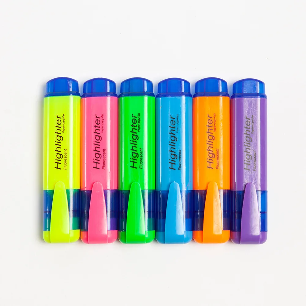 Stationery Office Supply Colorful Highlighter Marker Bulk Highlighter Pens for Kids Drawing Adults Writing Smoothly