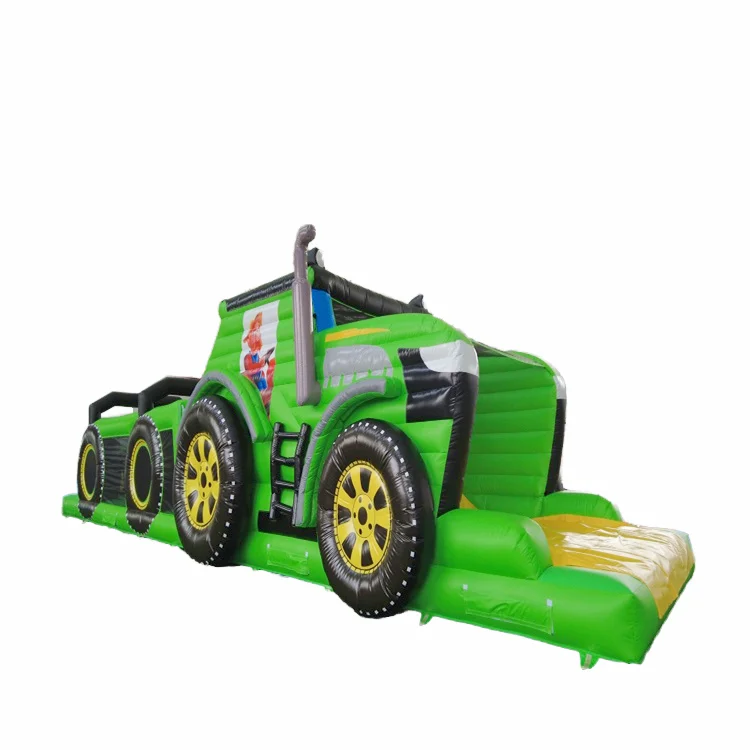 Inflatable Tractor Obstacle Course for Kids Crawling and Crossing Games inflatable slide car
