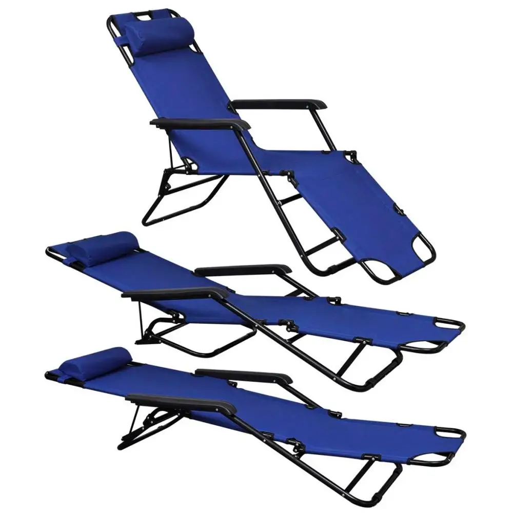 Outdoor Patio garden modern luxury Lazy Lying Chair Adjustable Height leather Recliner chair