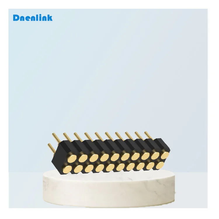 Custom 2.00mm H2.5mm plane contact Triple Row Straight DIP female pogo pin waterproof connector