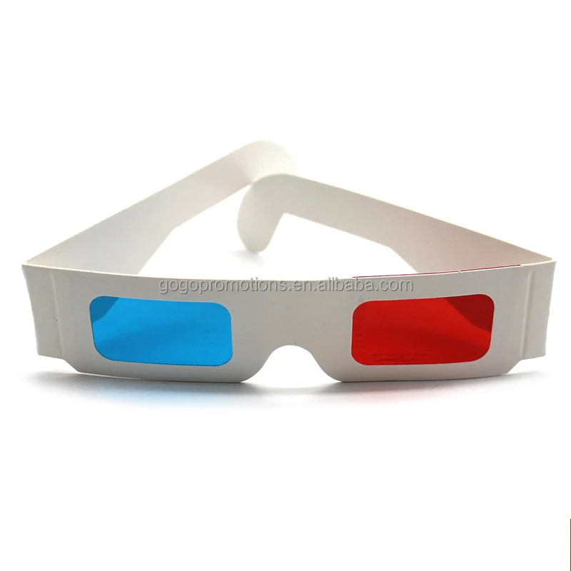 Новые горячие продажи бумажная оправа для печати на заказ 3D красные голубые очки синие 3D-фотографий