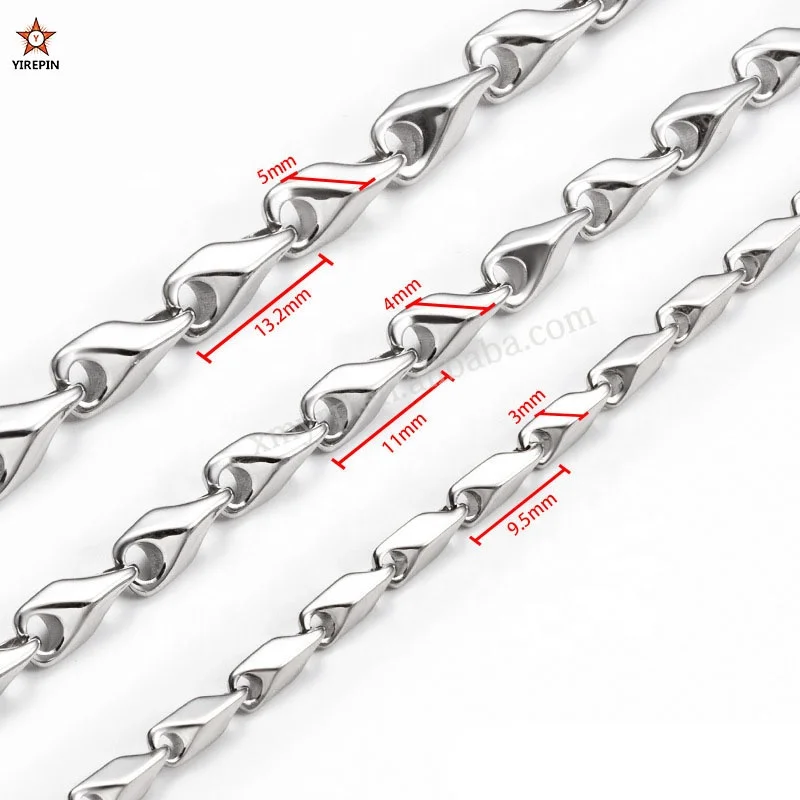No Fade Thicken Stainless steel melon seed chain diamond chain Bulk Materials Handmade Supplies For DIY Jewelry Findings Making