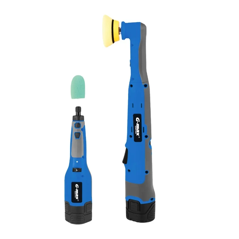 HERZO Mini Car Polisher 12V Portable Battery Powered Dry DC Dual Action Mini  Car Polishing Machine