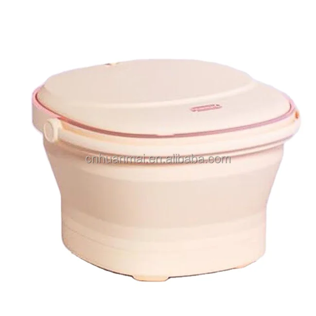 Foldable Foot Spa Bath with Bubbles, Red Light & Digital Temperature Control
