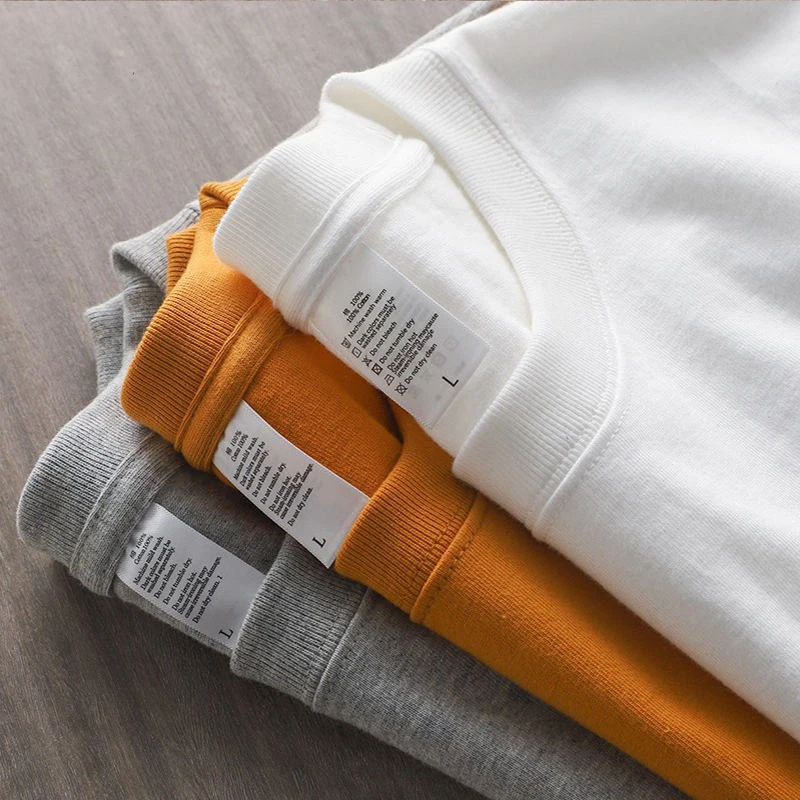 Premium Cotton High Quality t shirt Custom LOGO Print T-shirt unisex Heavyweight Oversized Blank Plain T Shirts