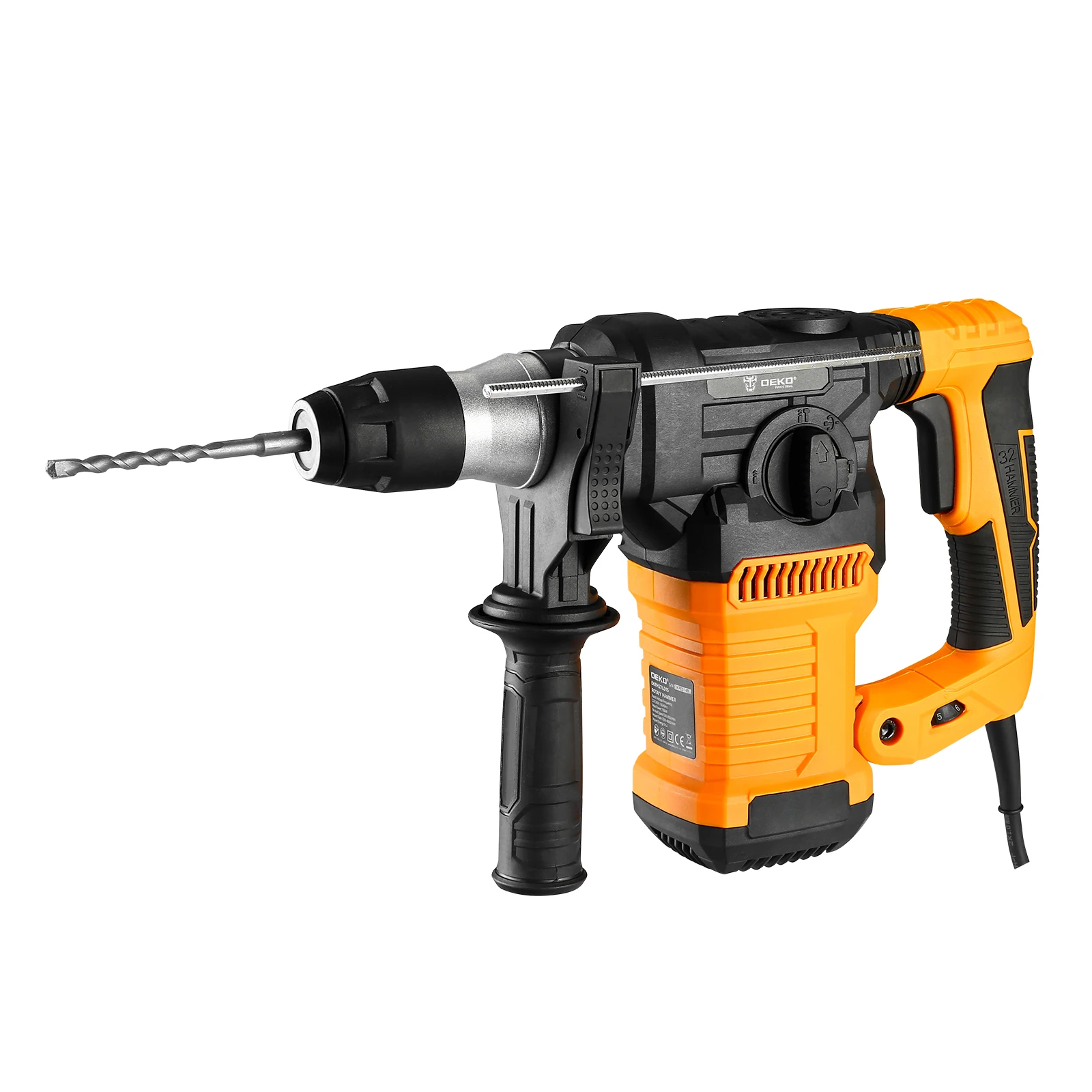 DEKO DKRH32LD15 Professional Rotary Hammer 1500W Electric Hammer Drill 300-800RPM 1500-4000BPM 0-6J Electric Power Tools