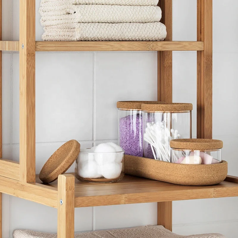 2022 Kitchen Storage Bottle Cork Lid Drinking Glass Bottle with  Cork Cup Flip Top