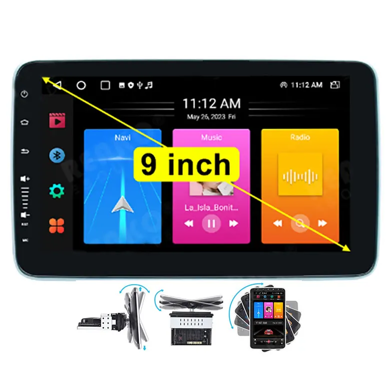 Универсальный 4-ядер беспроводной игровой Bluetooth 1din 9 дюймов Android Carplay автомобильное радио стерео аудио DVD плеер