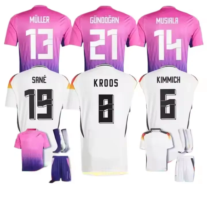 Футбольные майки в стиле тайского 2024 2026 футбольные GNABRY KROOS DRAXLER REUS MULLER MUSIALA мужские футболки Germanys детские