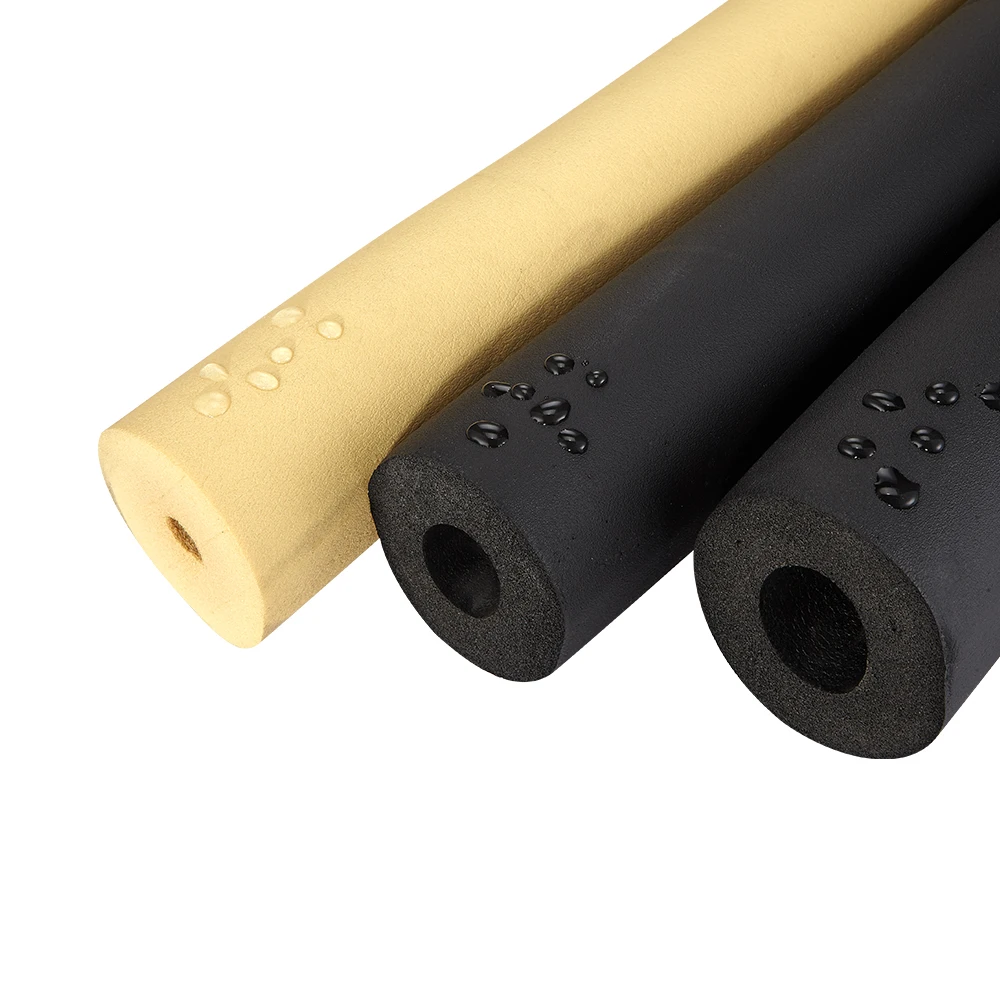 Wholesale fireproof waterproof rigid thermal air conditioner black rubber insulation pipe material for air conditioning