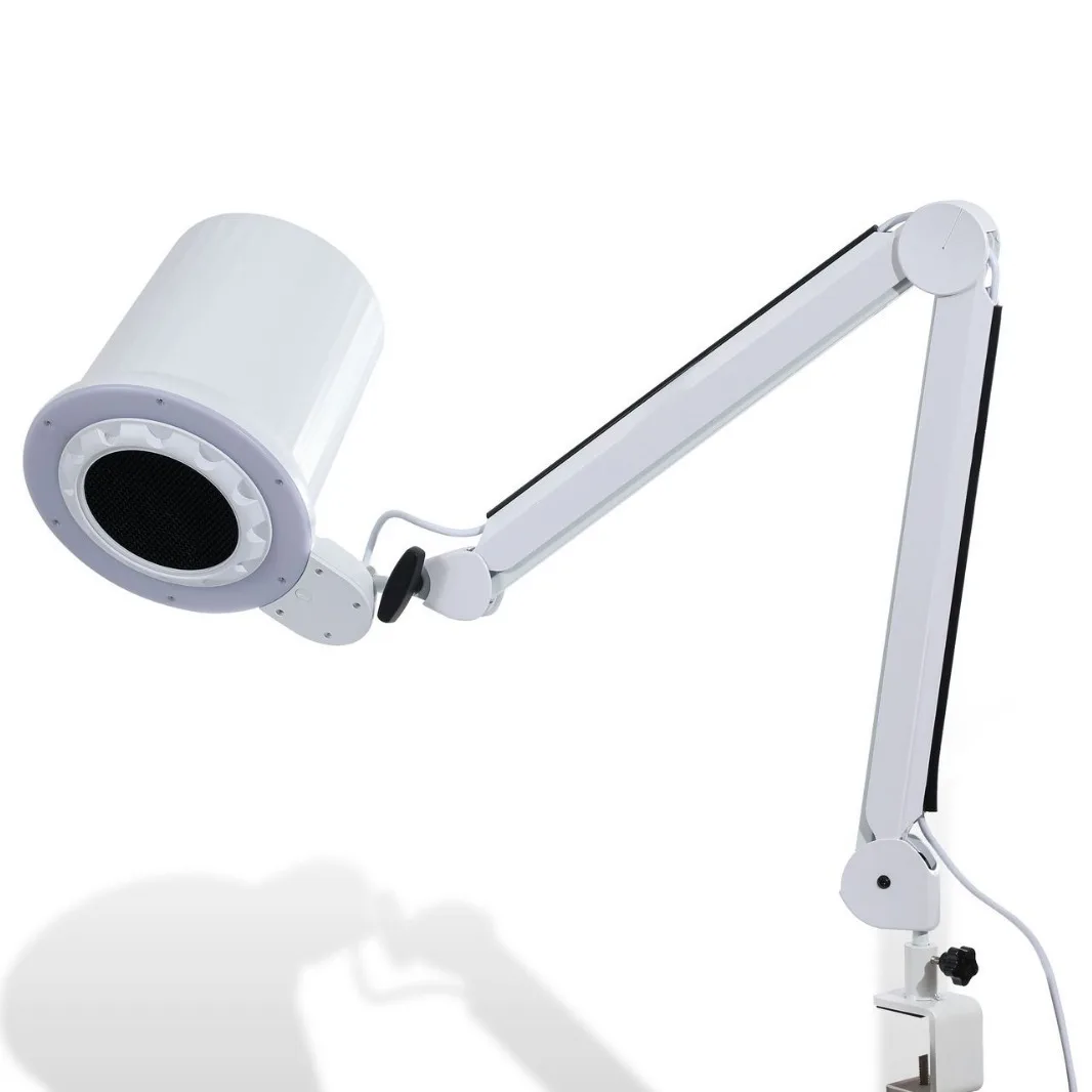 OEM Wholesale Two-in-one Lamp Nail Dust Collector For Nail Salon Strong Micromotor with Wheels Stand Manicure
